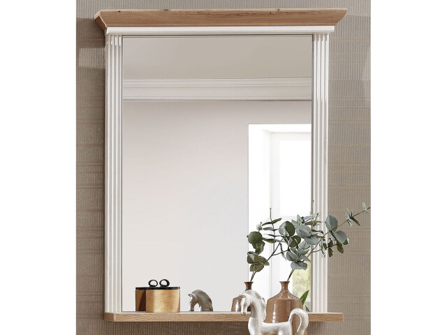 Wandspiegel >Jasmin< in Pinie-Hell - 65x83x15cm (BxHxT)