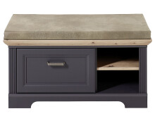 Sitzbank >Jasmin< in Graphit - 93x49x41cm (BxHxT)