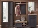 Garderoben-Set >Jasmin< in Graphit aus Metall - 281x204x41cm (BxHxT)