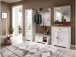 Garderoben-Set >Jasmin< in Pinie-Hell - 280x204x41cm (BxHxT)