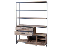 Regal >Roger< in Used Style Mix Nachbildung aus Metall - 138x192x35cm (BxHxT)