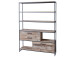 Regal >Roger< in Used Style Mix Nachbildung aus Metall - 138x192x35cm (BxHxT)