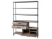 Regal >Roger< in Used Style Mix Nachbildung aus Metall - 138x192x35cm (BxHxT)