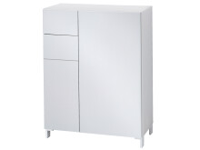 Schuhschrank >Redditch< in Lichtgrau aus Kunststoff - 80x104x39cm (BxHxT)