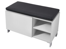 Sitzbank >Redditch< in Weiß aus Kunststoff -...
