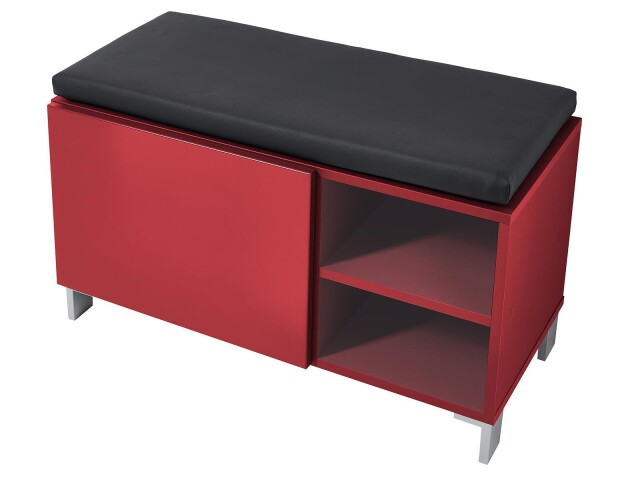 Sitzbank >Redditch< in Rot aus Kunststoff - 80x48x39cm (BxHxT)