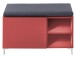 Sitzbank >Redditch< in Rot aus Kunststoff - 80x48x39cm (BxHxT)
