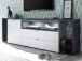 Sideboard >Shayla III< in Weiß matt Lack - 240x77x41cm (BxHxT)
