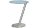 Beistelltisch >Burk< in Edelstahlfarben aus Glas - 40x48x30cm (BxHxT)