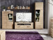 Vitrine >Filmer< in Artisan Eiche Nachbildung aus Metall - 62x205x37cm (BxHxT)