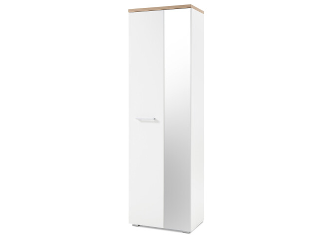 Garderobenschrank >Greifswald< in Weiß - 60x198x38cm (BxHxT)