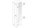Garderobenschrank >Greifswald< in Weiß - 60x198x38cm (BxHxT)