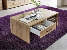 Couchtisch >Filmer< in Artisan Eiche Nachbildung aus Metall - 110x40x65 (BxHxT)