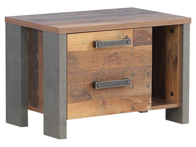 Nachtkonsole >Celon< in Old Wood Vintage - 62x41,5x41,6cm (BxHxT)