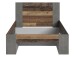 Bett >Celon< in Old Wood Vintage - 125,1x90,5x204,9cm (BxHxT)