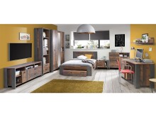 Schreibtisch >Celon< in Old Wood Vintage - 126,5x73,5x60cm (BxHxT)