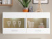 Wohnwand >Natalie< in Weiß aus Glas - 265x192x42cm (BxHxT)