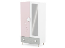 Drehtürenschrank >Savannah< in Weiß - 95x186,8x51,5cm (BxHxT)
