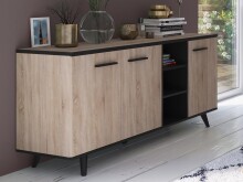 Sideboard >Waco< in Sonoma-Eiche aus Kunststoff -...