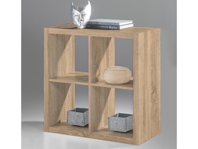 Raumteiler >Portia< in Sonoma-Eiche - 77x77x38cm (BxHxT)