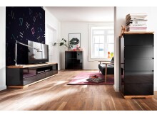 Schubkastenkommode >Charleston< in Asteiche aus Massivholz - 51x115x40cm (BxHxT)