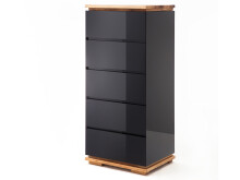 Schubkastenkommode >Charleston< in Asteiche aus Massivholz - 51x115x40cm (BxHxT)