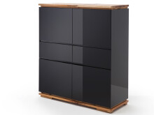 Highboard >Charleston< in Asteiche aus Massivholz - 102x115x40cm (BxHxT)