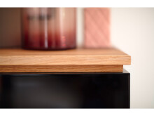 Highboard >Charleston< in Asteiche aus Massivholz - 102x115x40cm (BxHxT)