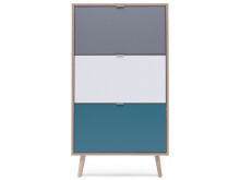 Schuhkipper >Visby< in Sonoma-Eiche - 70x127x24cm...