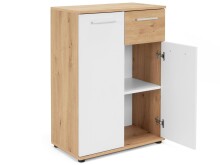 Kommode >Jacklin I< in Artisan-Eiche - 60x85x35cm (BxHxT)