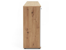 Sideboard >Jacklin< in Artisan Eiche Weiß - 160x85x35cm (BxHxT)