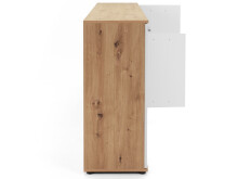 Sideboard >Jacklin< in Artisan Eiche Weiß - 160x85x35cm (BxHxT)