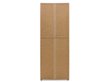 Schuhschrank >Jacklin I< in Artisan-Eiche Weiß - 70x185x35cm (BxHxT)