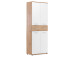 Schuhschrank >Jacklin I< in Artisan-Eiche Weiß - 70x185x35cm (BxHxT)