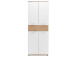 Schuhschrank >Jacklin I< in Artisan-Eiche Weiß - 70x185x35cm (BxHxT)