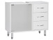 Waschbeckenunterschrank >Lancaster< in Weiß aus Kunststoff - 66x58x30cm (BxHxT)