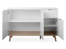 Kommode >Dalarna< in Weiß aus Metall - 120x85x40cm (BxHxT)