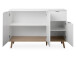 Kommode >Dalarna< in Weiß aus Metall - 120x85x40cm (BxHxT)