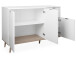 Kommode >Dalarna< in Weiß aus Metall - 120x85x40cm (BxHxT)