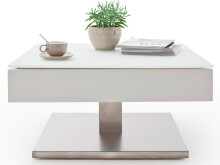 Couchtisch >Marcie< in Weiß matt aus MDF - 75x38x75cm (BxHxT)