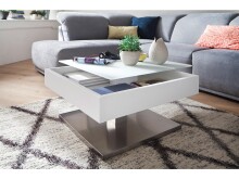 Couchtisch >Marcie< in Weiß matt aus MDF - 75x38x75cm (BxHxT)