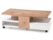 Couchtisch >Rouen< in Weiß matt lackiert aus MDF - 120x40x60cm (BxHxT)