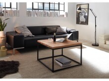 Couchtisch >Samuele< in Asteiche geölt aus Metall - 70x45x70cm (BxHxT)