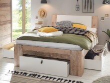 Bett >Chery< in Old Style hell - 145,5x46,5x214cm...