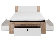 Bett >Chery< in Old Style hell - 145,5x46,5x214cm (BxHxT)