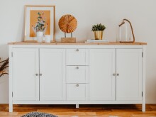 Sideboard >Batley I< in Weiß - 180x90x40cm...