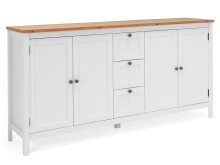 Sideboard >Batley I< in Weiß - 180x90x40cm (BxHxT)