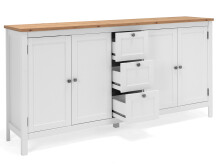 Sideboard >Batley I< in Weiß - 180x90x40cm (BxHxT)