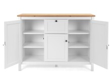 Sideboard >Batley II< in Weiß - 120x90x40cm (BxHxT)