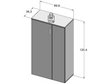 Schuhschrank >Gretna< in Weiß - 68.9x120.4x36.3cm (BxHxT)